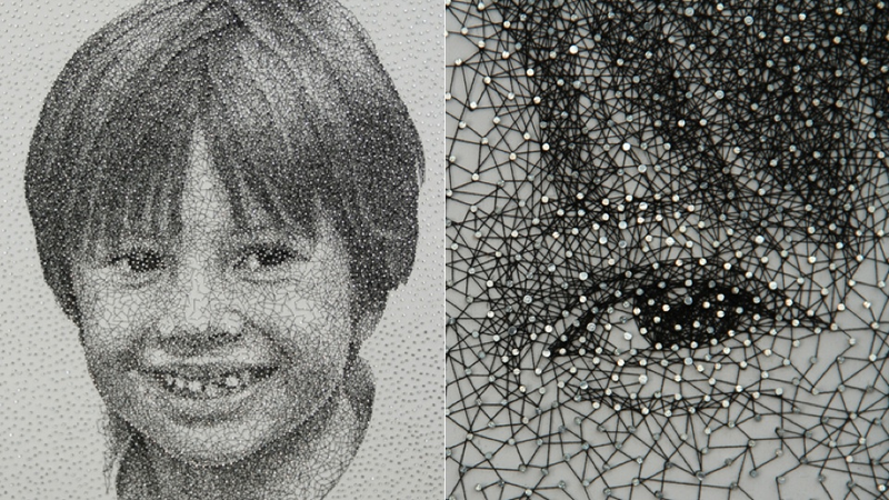 Illustration for article titled These Thread-and-Nail Portraits Are 50 Shades of Great